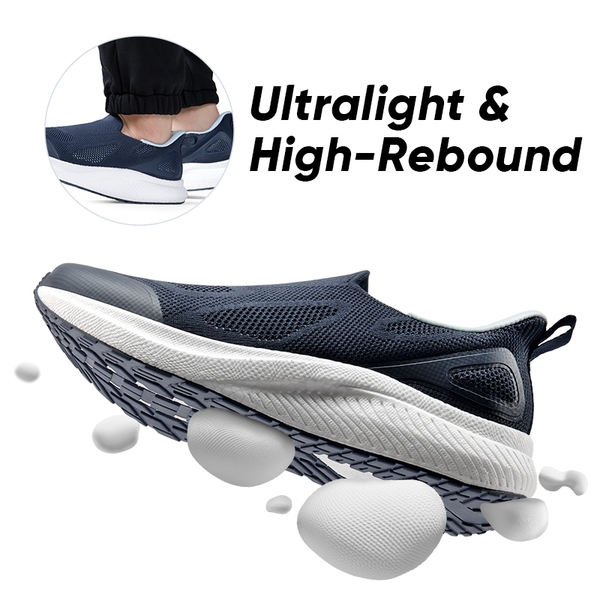 [ALLSWIFIT PACE] Men's Breathable Slip-On Sneakers - NAVY - 1